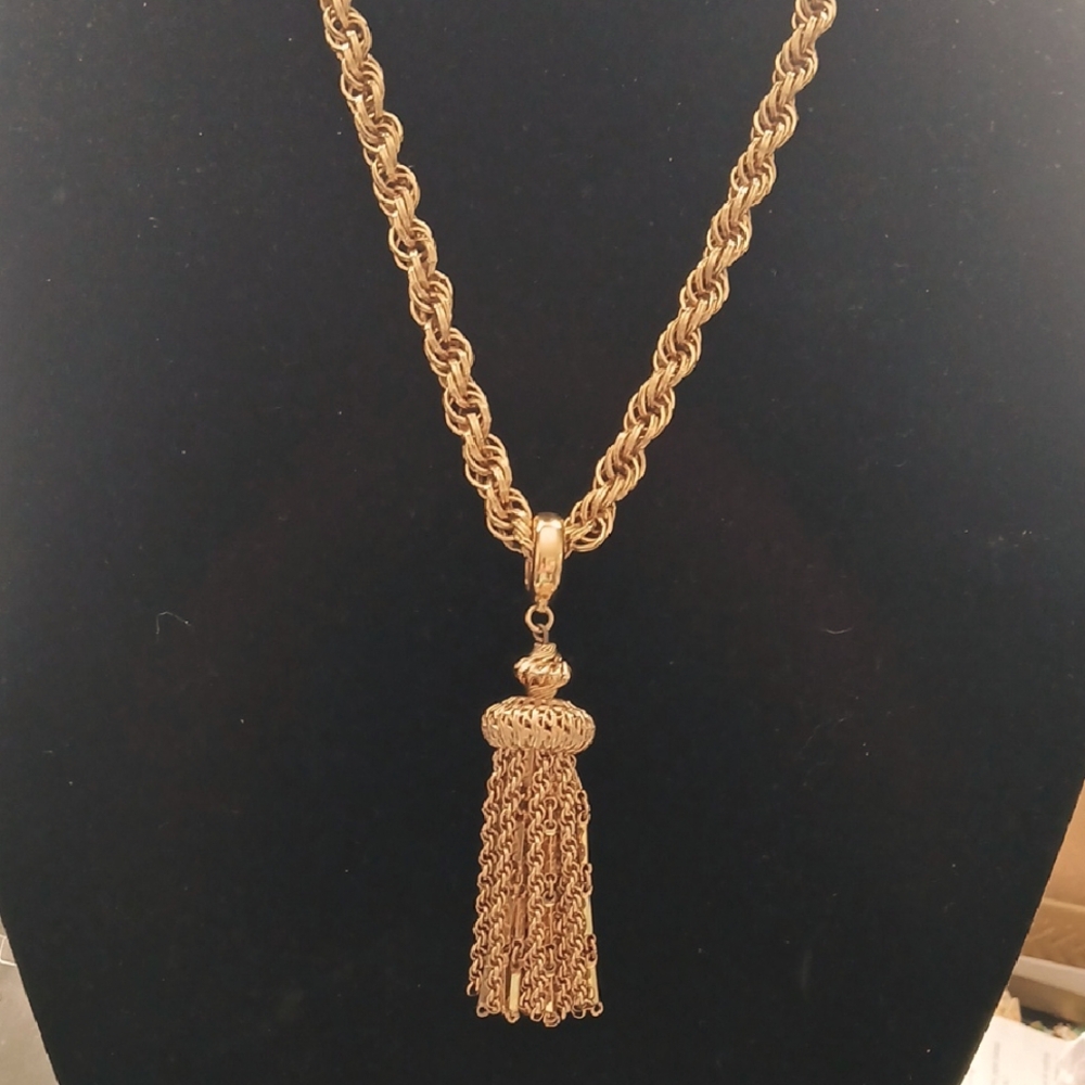 Vintage Monet Tassel Necklace